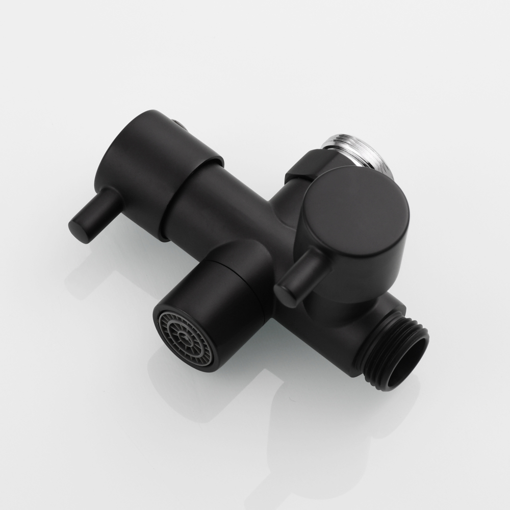 Tecmolog Brass Faucet Diverter Valve Shut Off Sink Faucet to Hose Adapter for Bathroom Faucet