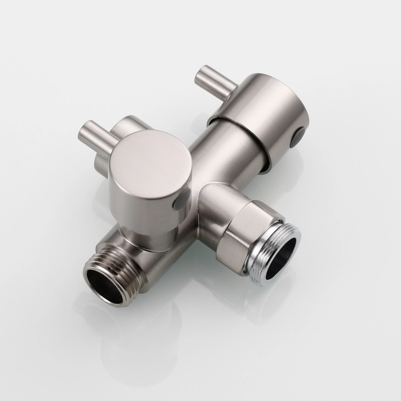 Tecmolog Brass Faucet Diverter Valve Shut Off Sink Faucet to Hose Adapter for Bathroom Faucet