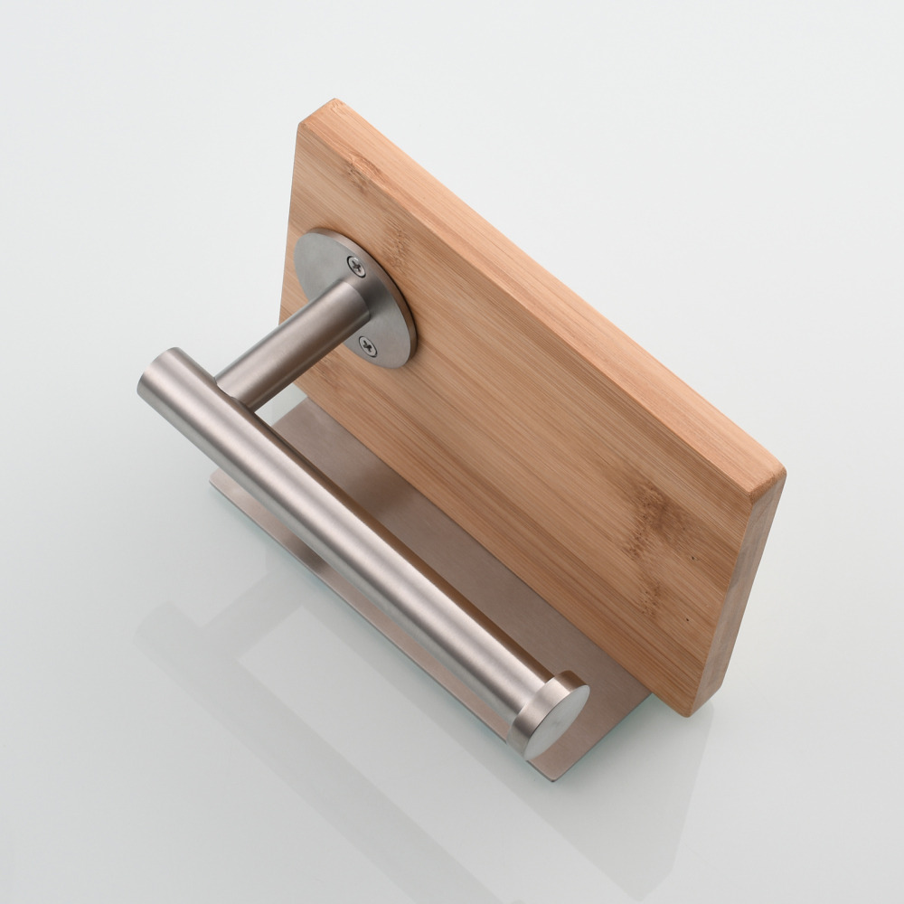 Tecmolog Stainless Steel Black Plank Paper Holder,Bathroom Tissue Storage Rack,SBH263B