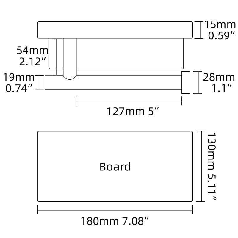 Tecmolog Stainless Steel Black Plank Paper Holder,Bathroom Tissue Storage Rack,SBH263B