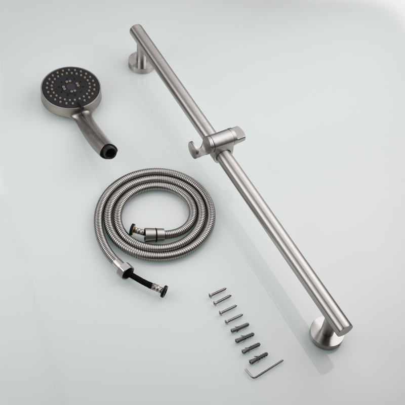 Tecmolog Stainless Steel Shower Slide Bar,with Adjustable Shower Head Holder,SBH260