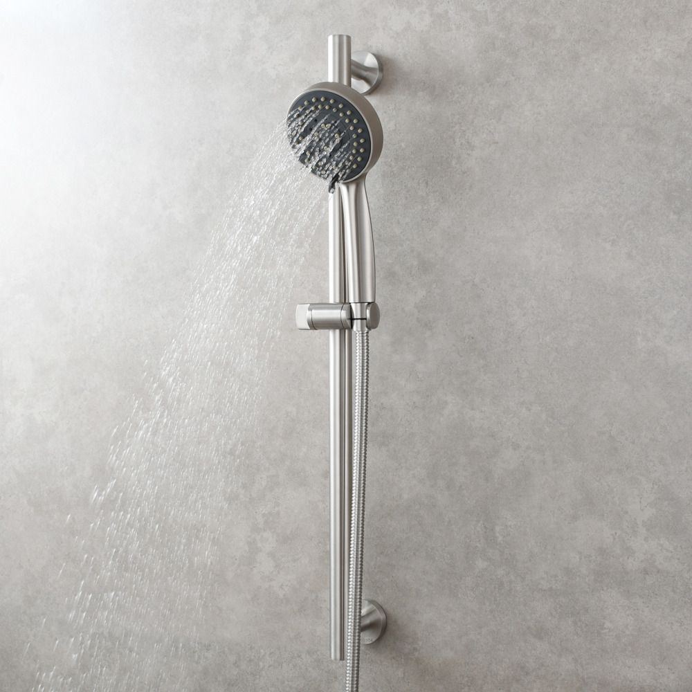 Tecmolog Stainless Steel Shower Slide Bar,with Adjustable Shower Head Holder,SBH260