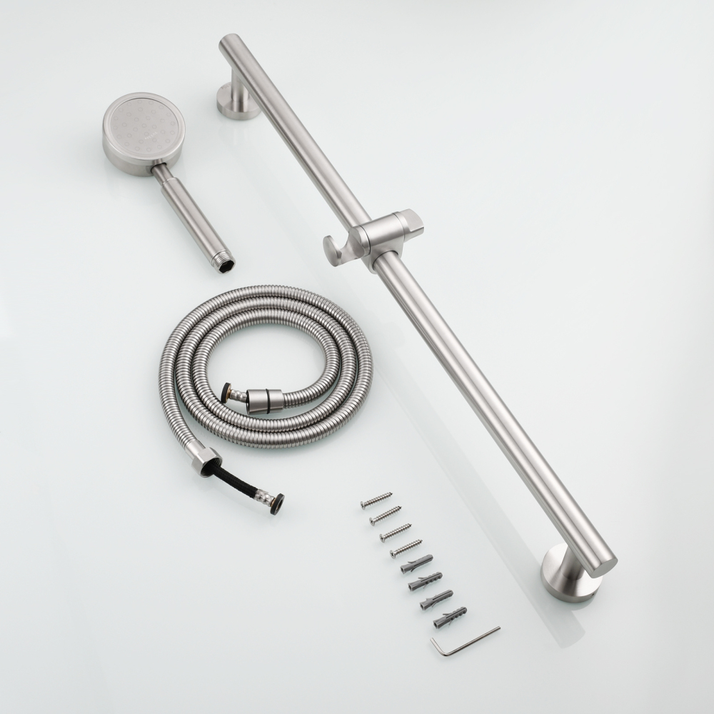 Tecmolog Stainless Steel Shower Slide Bar,with Adjustable Shower Head Holder,SBH260
