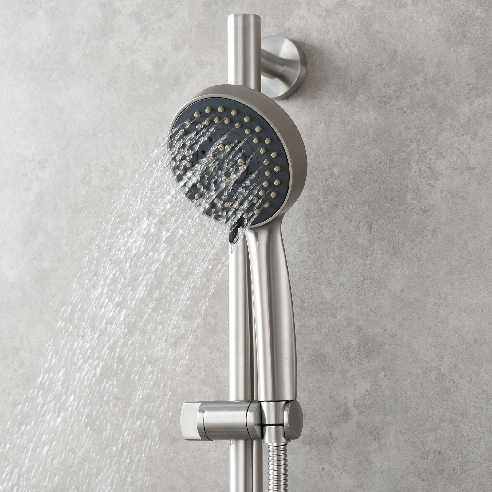 Tecmolog Stainless Steel Shower Slide Bar,with Adjustable Shower Head Holder,SBH260