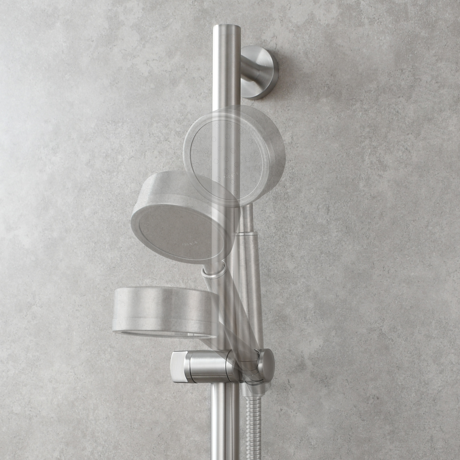 Tecmolog Stainless Steel Shower Slide Bar,with Adjustable Shower Head Holder,SBH260