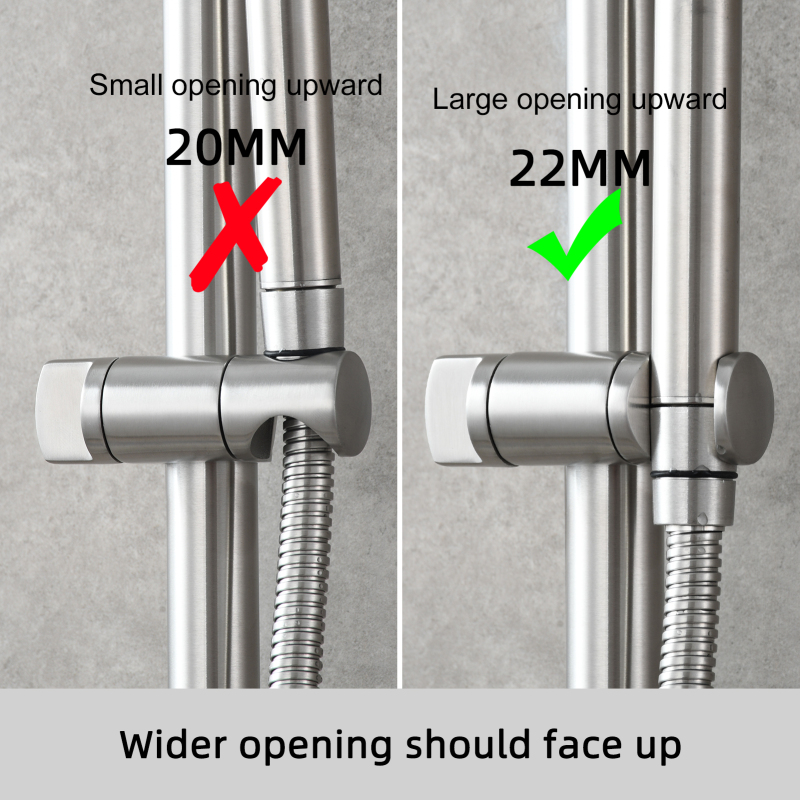 Tecmolog Stainless Steel Shower Slide Bar,with Adjustable Shower Head Holder,SBH260