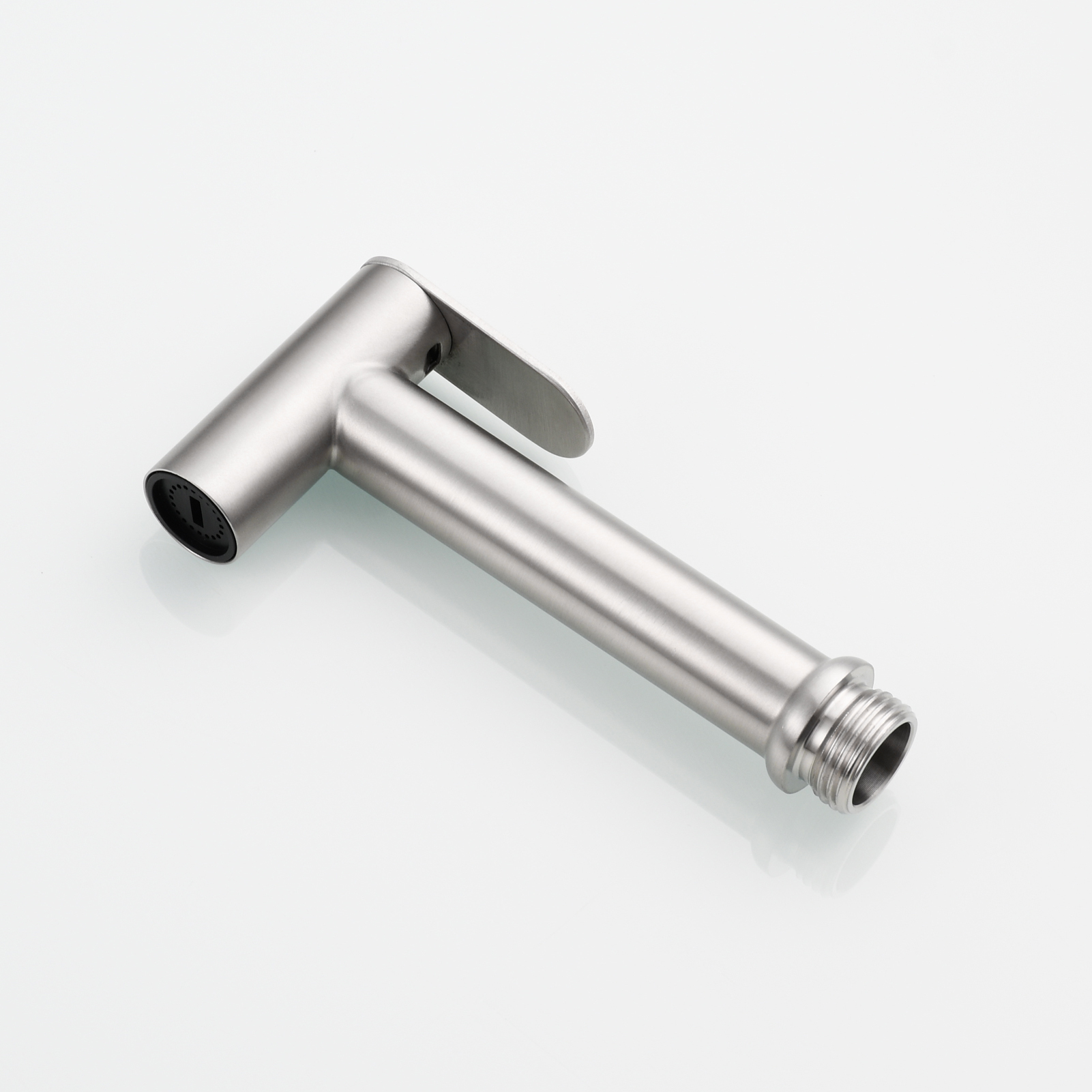Tecmolog Stainless Steel Non Long Press Bidet Sprayer,Bathroom Pressurized Water Set with Holder and T-valve,WS038F