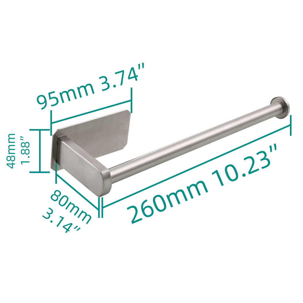 Tecmolog 304 Stainless Steel Bathroom Toilet Paper Holder,Wall Mounted Toilet Roll Holder for Bathroom