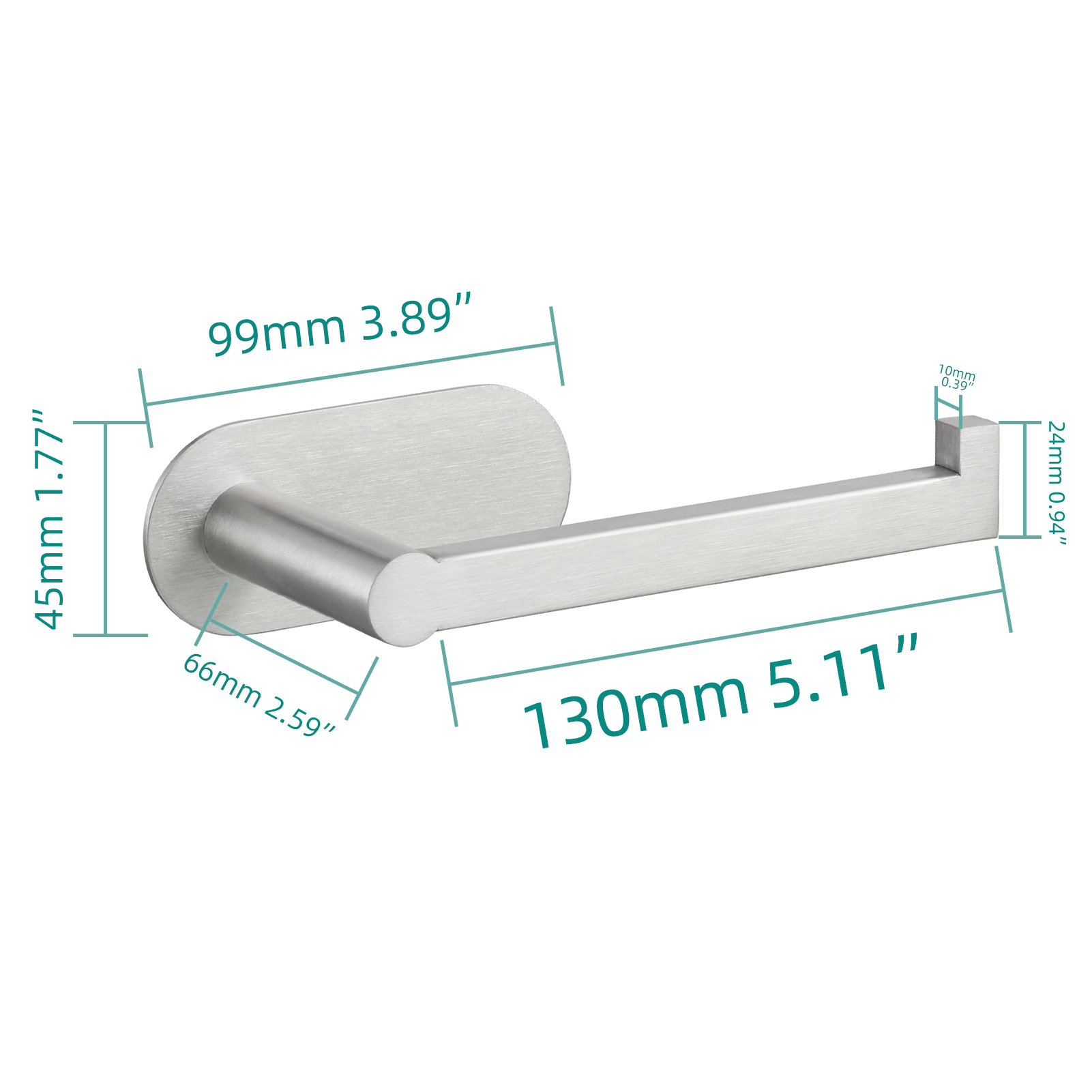 Tecmolog Toilet Paper Holder Self Adhesive, Premium Thicken SUS304 Stainless Steel Rustproof Adhesive Toilet Roll Holder no Drilling for Bathroom, Kitchen, Washroom