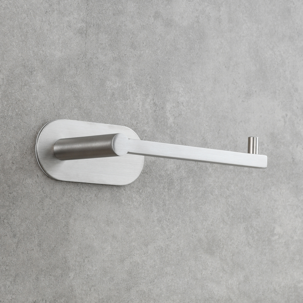 Tecmolog Toilet Paper Holder Self Adhesive, Premium Thicken SUS304 Stainless Steel Rustproof Adhesive Toilet Roll Holder no Drilling for Bathroom, Kitchen, Washroom