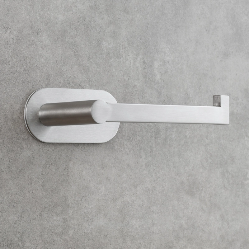 Tecmolog Toilet Paper Holder Self Adhesive, Premium Thicken SUS304 Stainless Steel Rustproof Adhesive Toilet Roll Holder no Drilling for Bathroom, Kitchen, Washroom