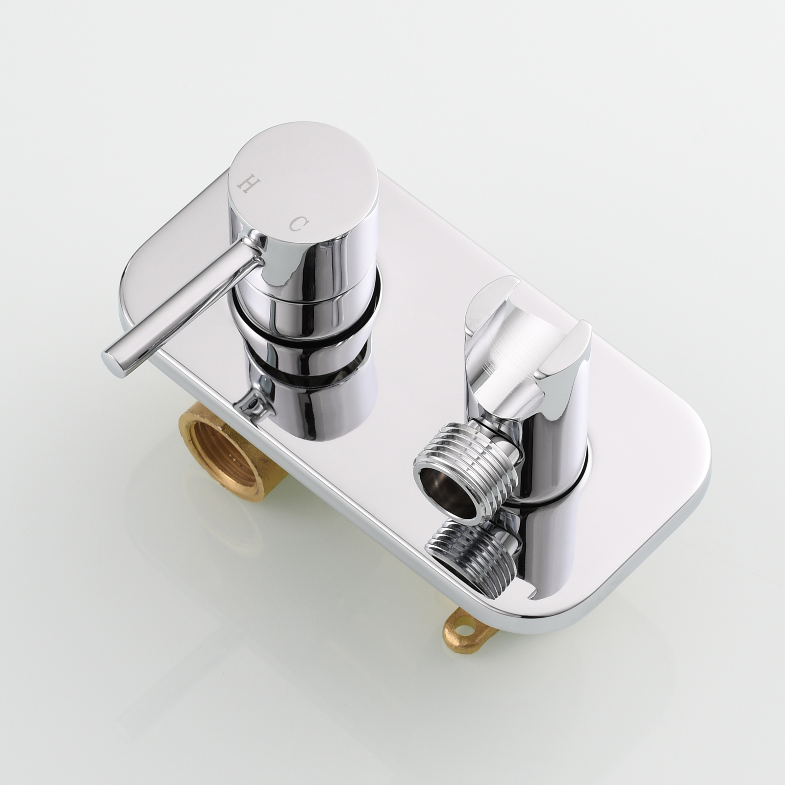 Tecmolog Stainless Steel Bathroom Bidet Sprayer Set, Hot and Cold Concealed Bidet Sprayer Kit for Toilet, Brushed Nickel/Black, WS024F9/WS024CF3