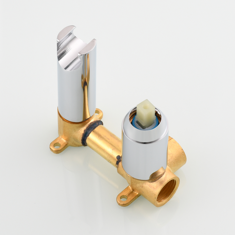 Tecmolog Stainless Steel Bathroom Bidet Sprayer Set, Hot and Cold Concealed Bidet Sprayer Kit for Toilet, Brushed Nickel/Black, WS024F9/WS024CF3