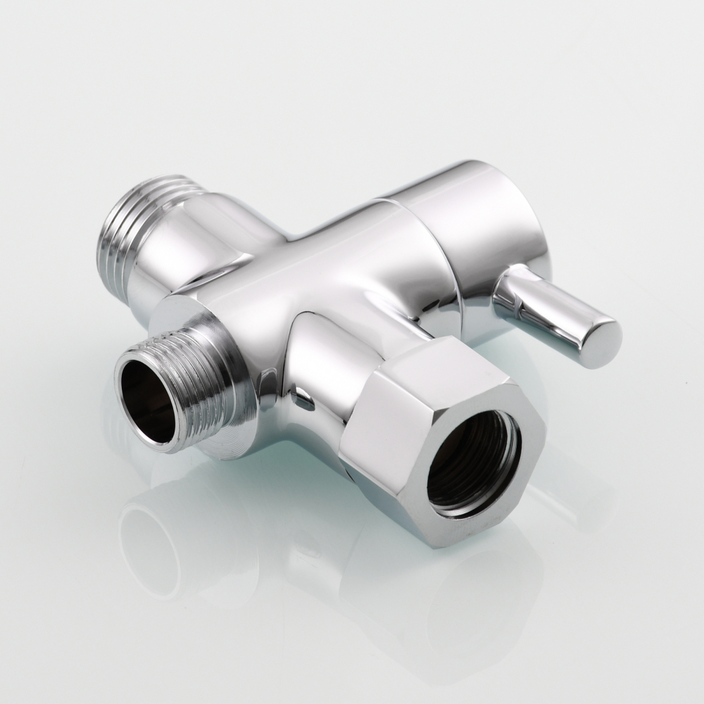 Tecmolog Brass Faucet Diverter Valve ,3 Way 3/8" and 1/2" Adapter Tee Connector,DSF007F/DSF007FB/DSF007FNA