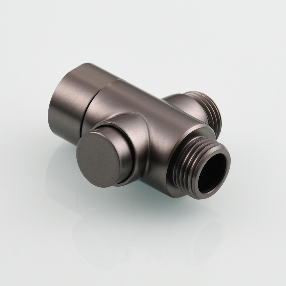 Tecmolog Brass Shower Diverter Valve-3 Way Shower Valve,G1/2 Button Control Shower for Faucet Shower Arm