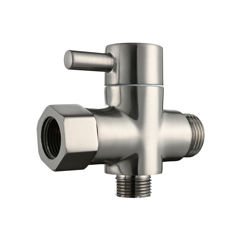 Tecmolog Brass Faucet Diverter Valve ,3 Way 3/8" and 1/2" Adapter Tee Connector,DSF007F/DSF007FB/DSF007FNA