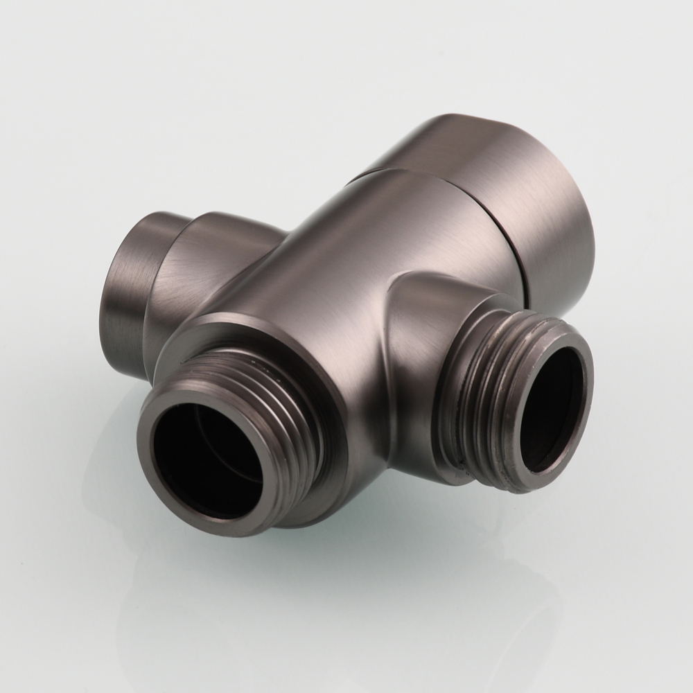 Tecmolog Brass Shower Diverter Valve-3 Way Shower Valve,G1/2 Button Control Shower for Faucet Shower Arm