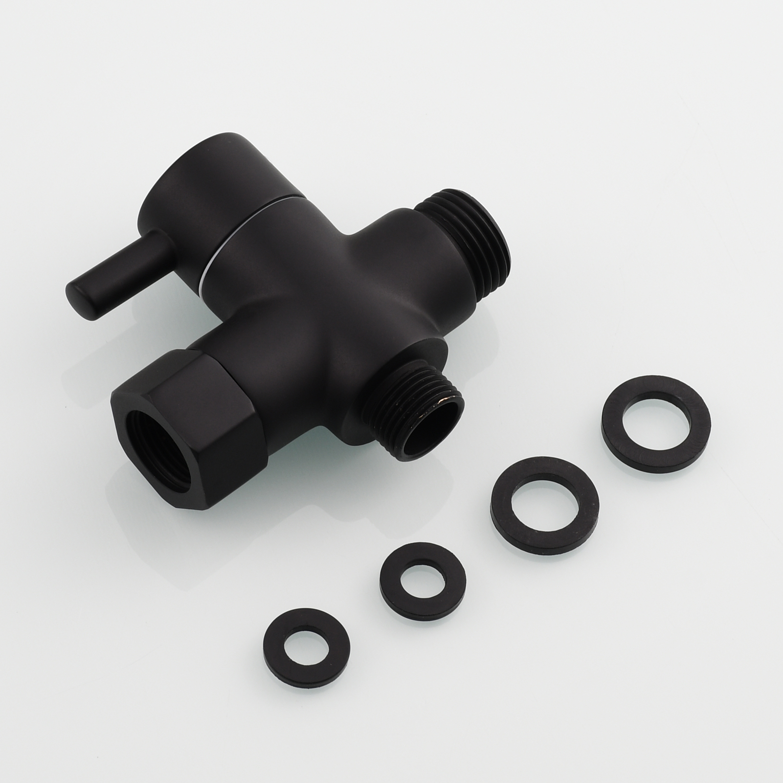 Tecmolog Brass Faucet Diverter Valve ,3 Way 3/8" and 1/2" Adapter Tee Connector,DSF007F/DSF007FB/DSF007FNA