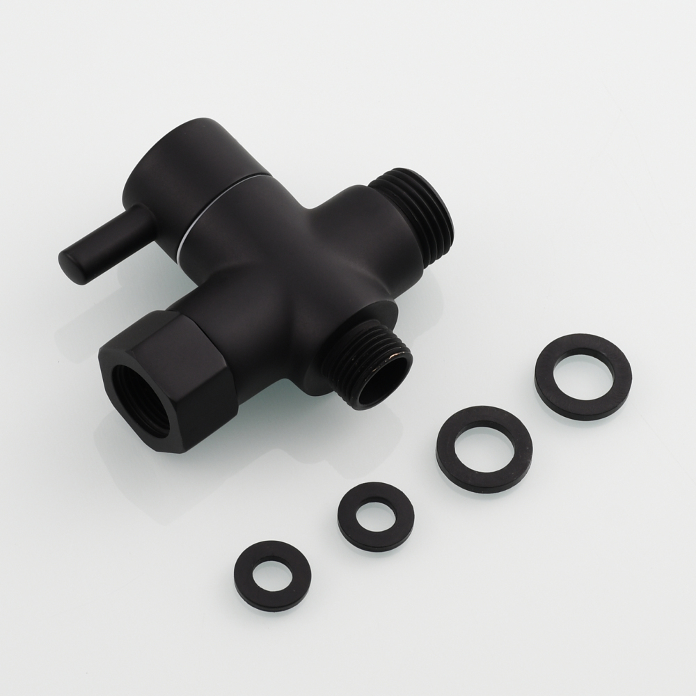 Tecmolog Brass Faucet Diverter Valve ,3 Way 3/8" and 1/2" Adapter Tee Connector,DSF007F/DSF007FB/DSF007FNA