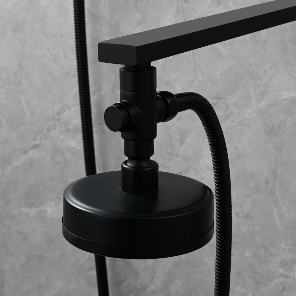 Tecmolog Brass Shower Diverter Valve-3 Way Shower Valve,G1/2 Button Control Shower for Faucet Shower Arm