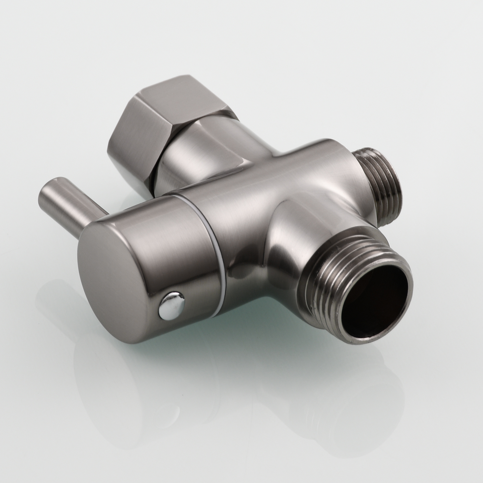 Tecmolog Brass Faucet Diverter Valve ,3 Way 3/8" and 1/2" Adapter Tee Connector,DSF007F/DSF007FB/DSF007FNA