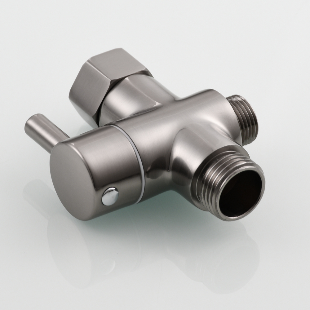Tecmolog Brass Faucet Diverter Valve ,3 Way 3/8" and 1/2" Adapter Tee Connector,DSF007F/DSF007FB/DSF007FNA