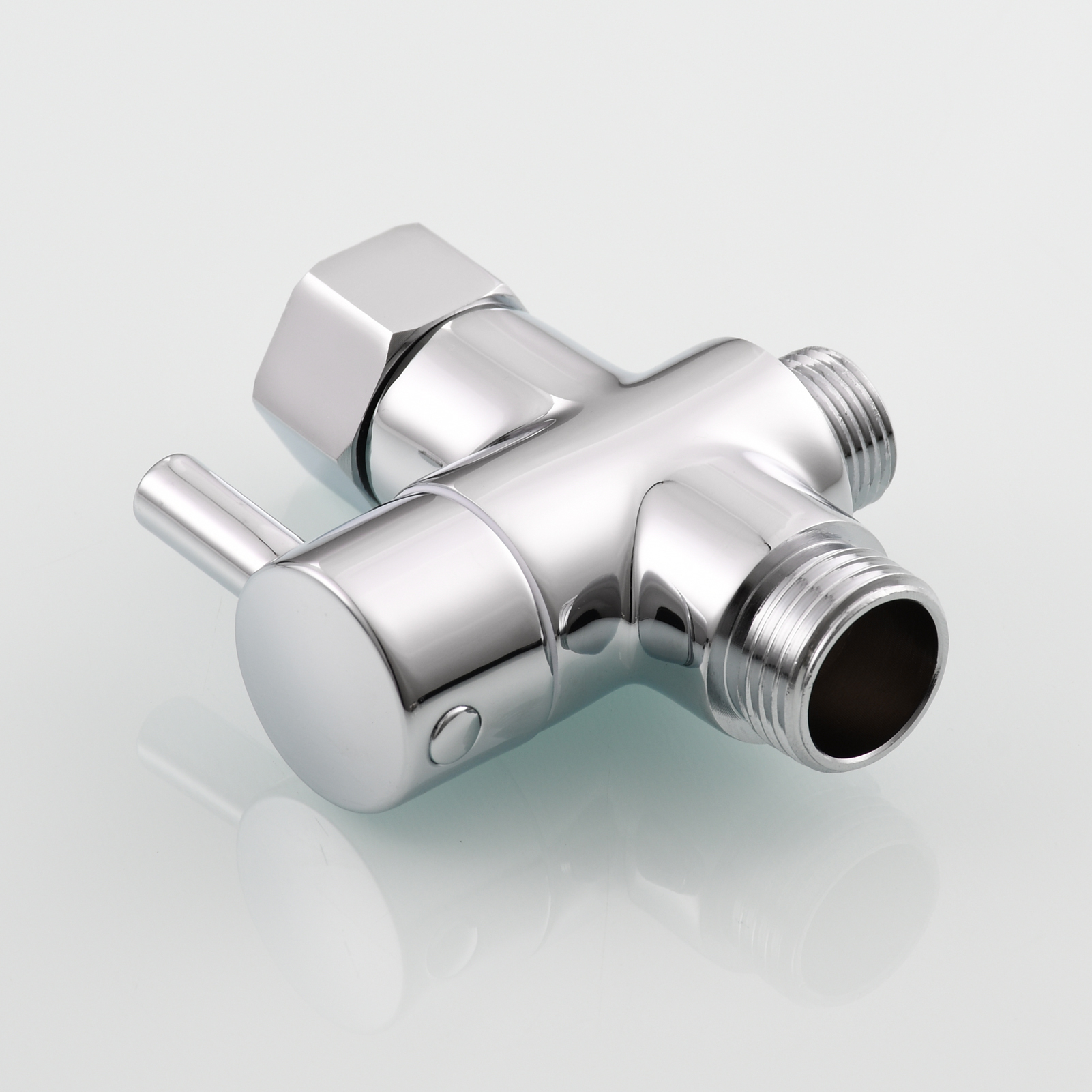 Tecmolog Brass Faucet Diverter Valve ,3 Way 3/8" and 1/2" Adapter Tee Connector,DSF007F/DSF007FB/DSF007FNA