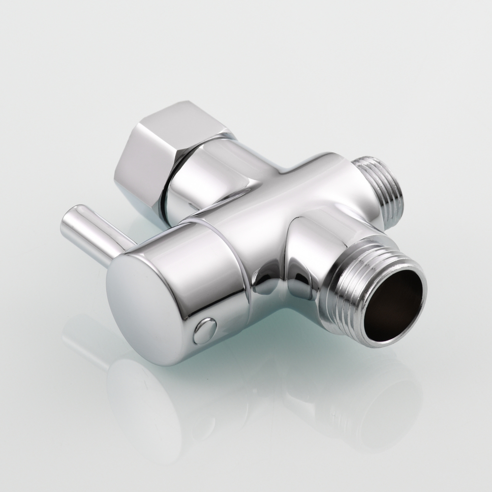 Tecmolog Brass Faucet Diverter Valve ,3 Way 3/8" and 1/2" Adapter Tee Connector,DSF007F/DSF007FB/DSF007FNA