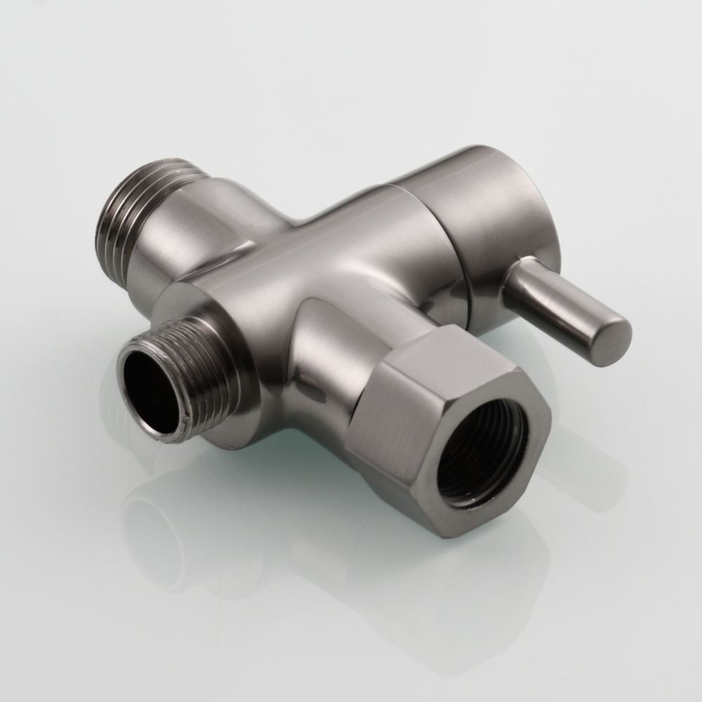 Tecmolog Brass Faucet Diverter Valve ,3 Way 3/8" and 1/2" Adapter Tee Connector,DSF007F/DSF007FB/DSF007FNA