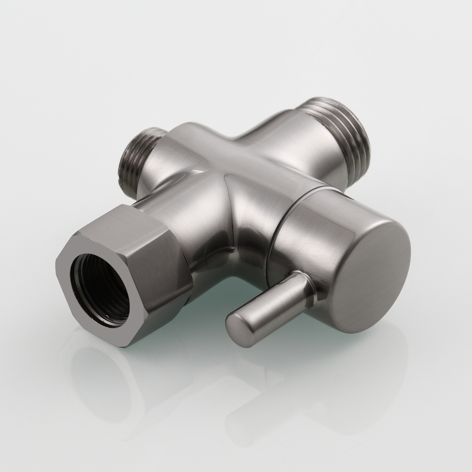 Tecmolog Brass Faucet Diverter Valve ,3 Way 3/8" and 1/2" Adapter Tee Connector,DSF007F/DSF007FB/DSF007FNA