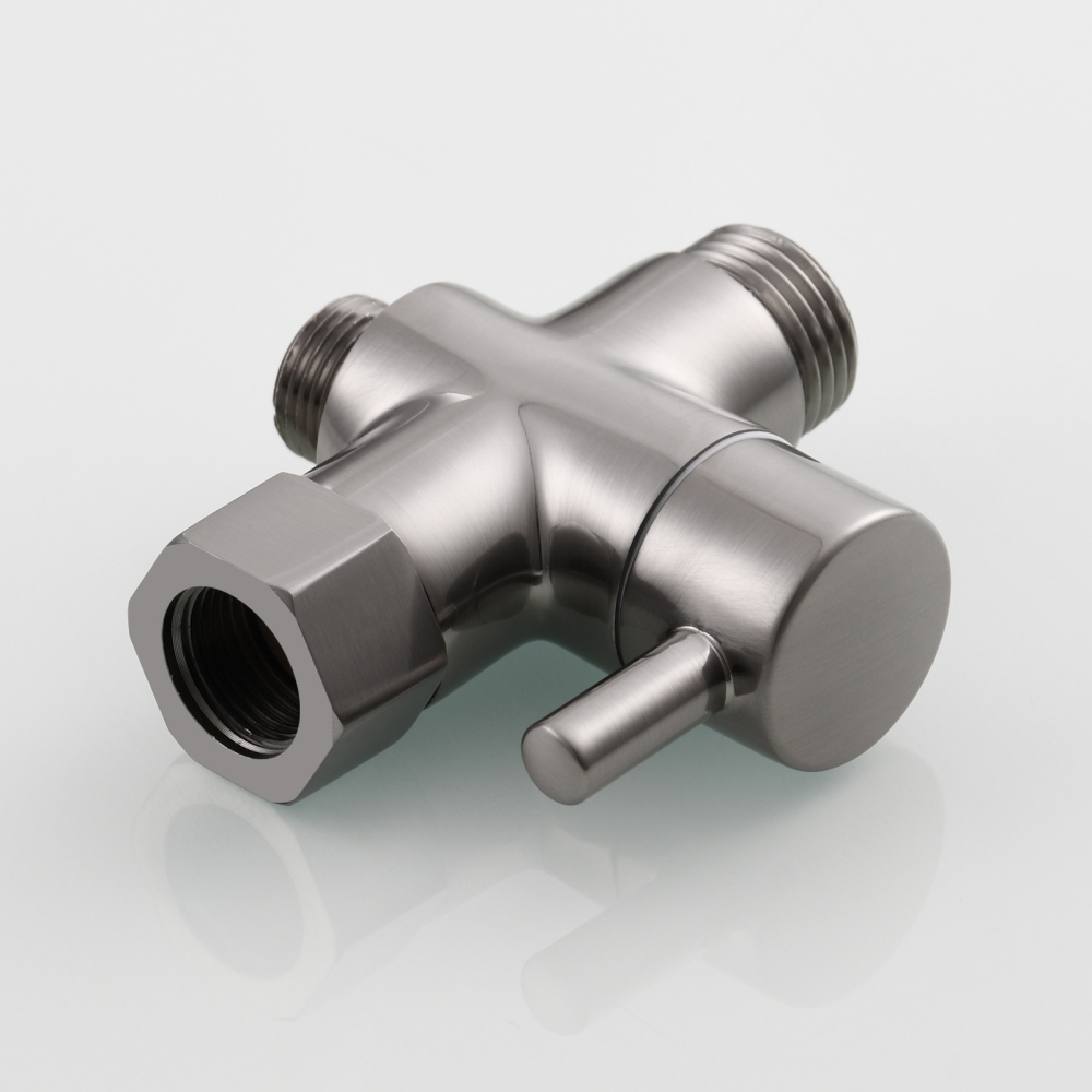 Tecmolog Brass Faucet Diverter Valve ,3 Way 3/8" and 1/2" Adapter Tee Connector,DSF007F/DSF007FB/DSF007FNA