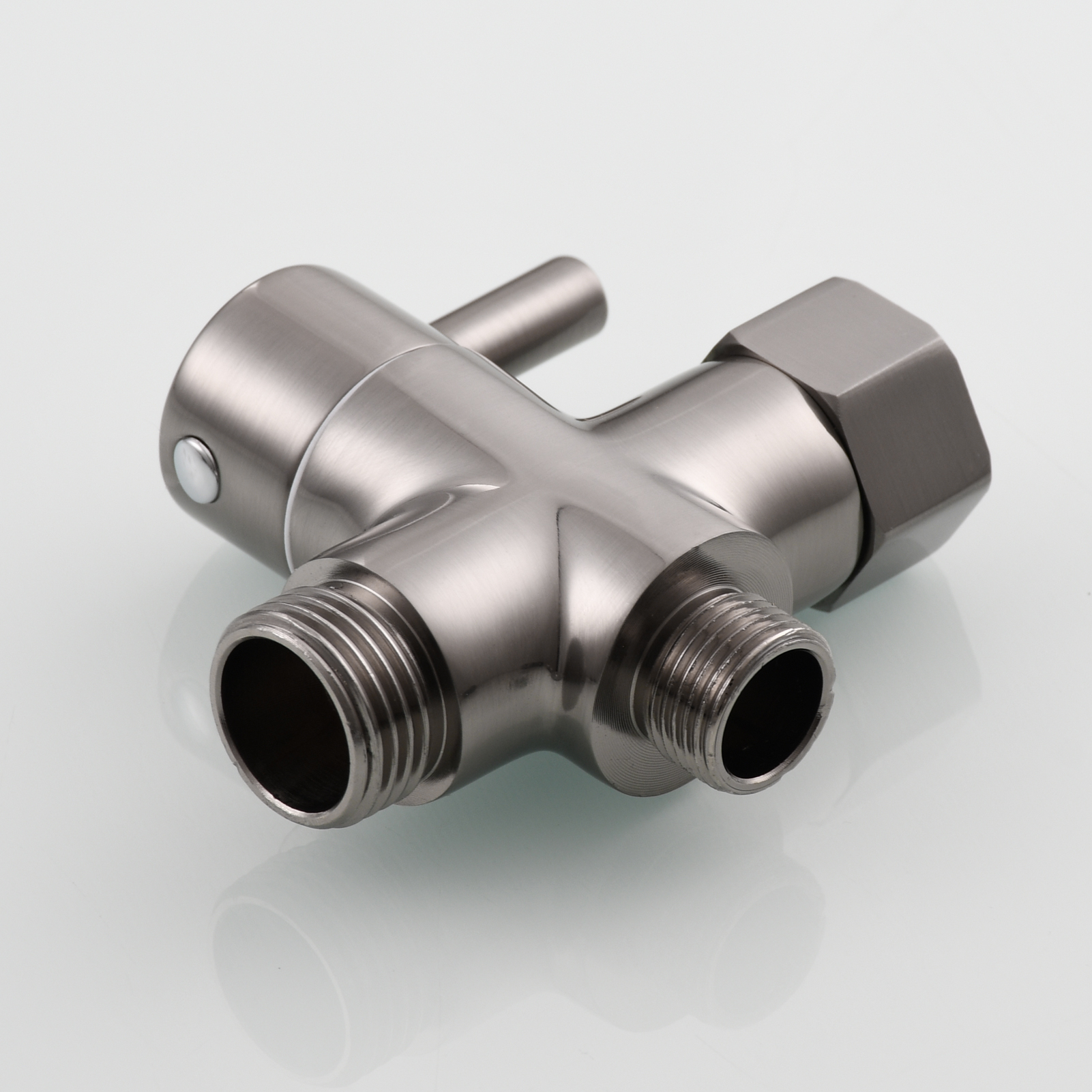 Tecmolog Brass Faucet Diverter Valve ,3 Way 3/8" and 1/2" Adapter Tee Connector,DSF007F/DSF007FB/DSF007FNA