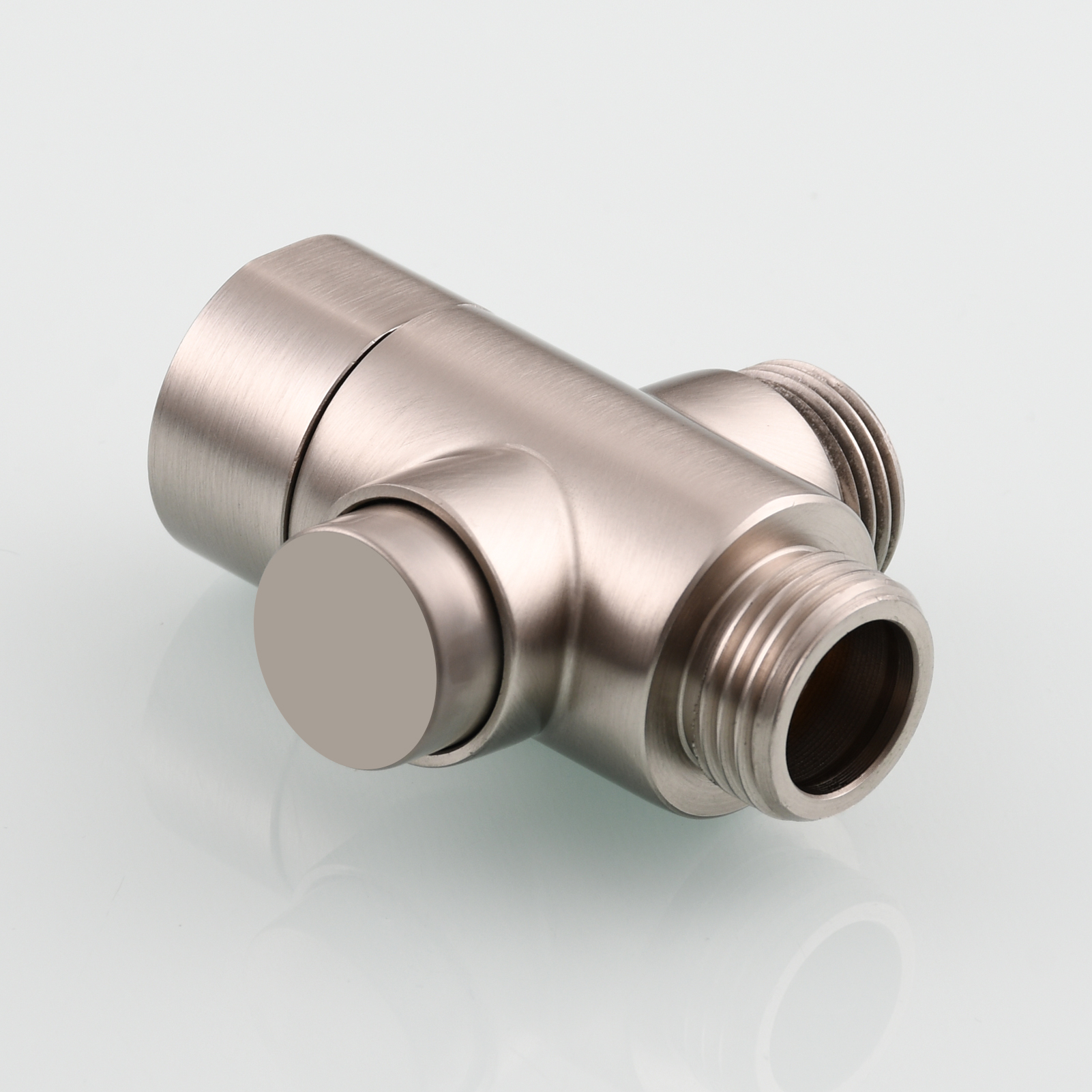 Tecmolog Brass Shower Diverter Valve-3 Way Shower Valve,G1/2 Button Control Shower for Faucet Shower Arm
