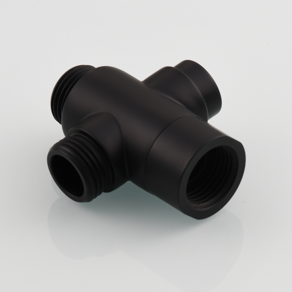 Tecmolog Brass Shower Diverter Valve-3 Way Shower Valve,G1/2 Button Control Shower for Faucet Shower Arm