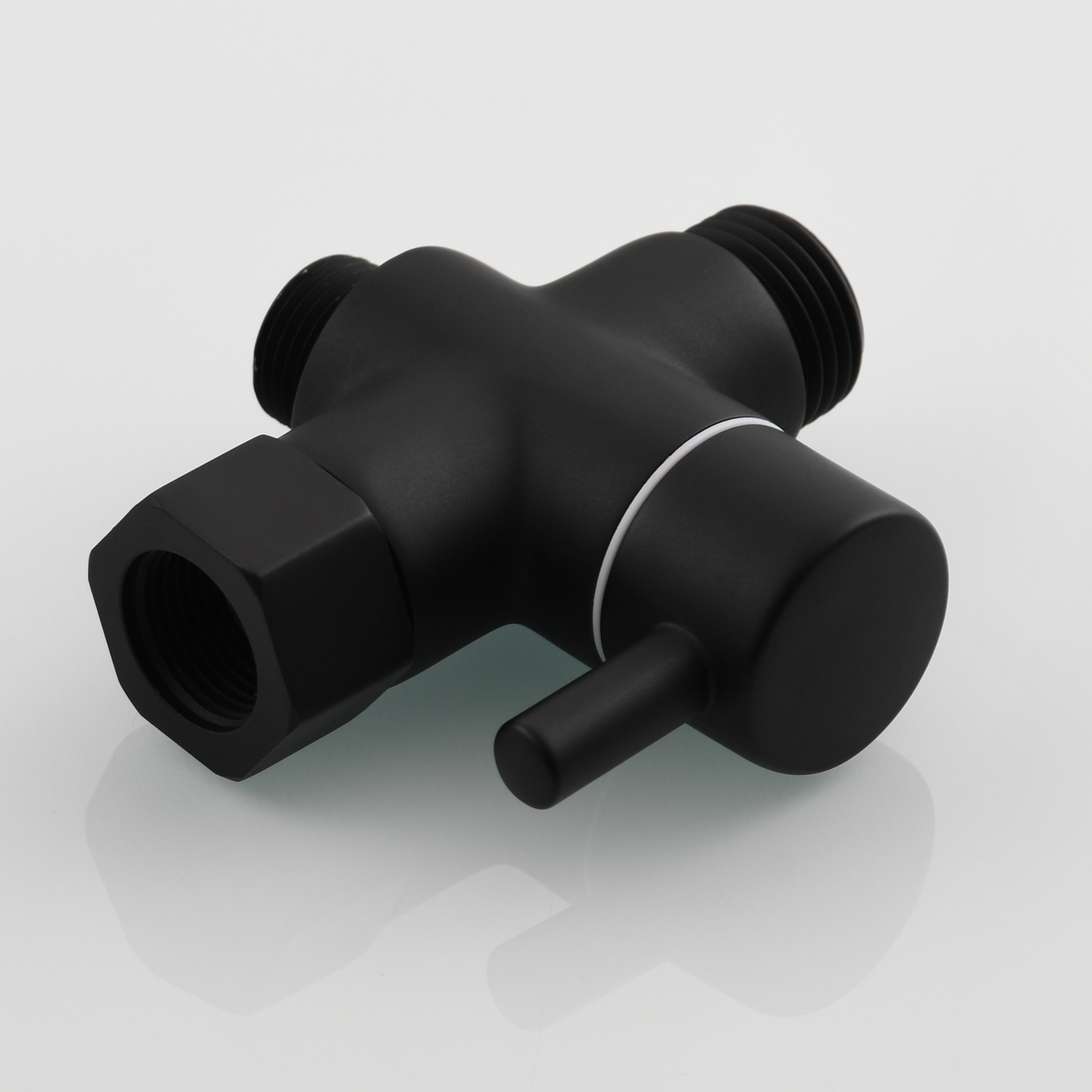 Tecmolog Brass Faucet Diverter Valve ,3 Way 3/8" and 1/2" Adapter Tee Connector,DSF007F/DSF007FB/DSF007FNA