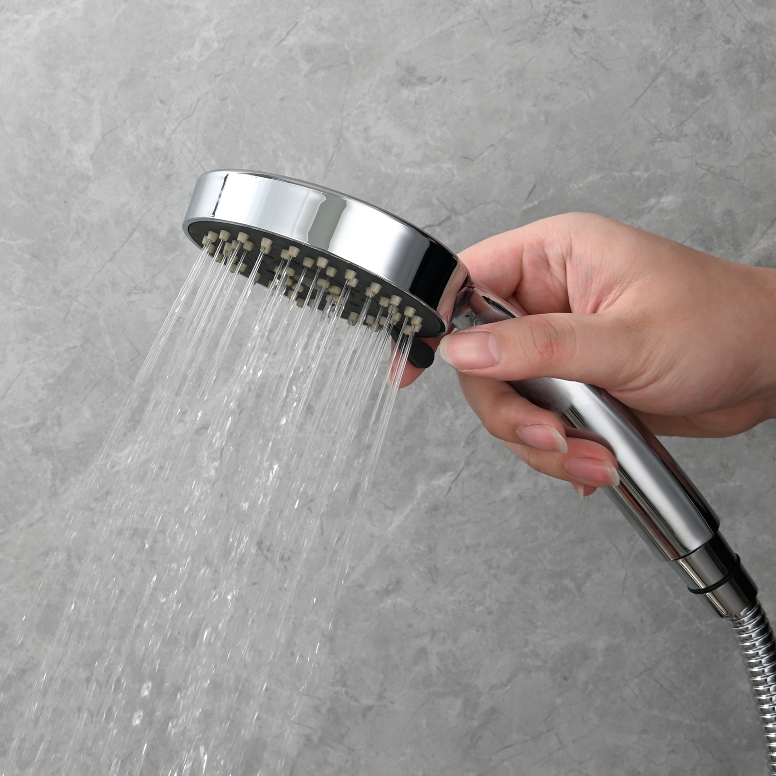 Tecmolog Brass Shower Set Bathroom Concealed Shower with Hose and Holder