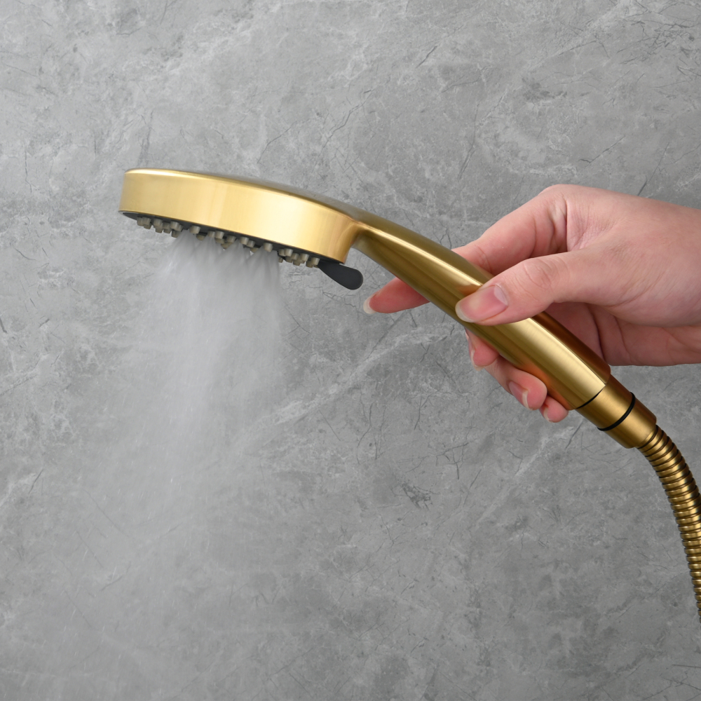 Tecmolog Brass Shower Set Bathroom Concealed Shower with Hose and Holder