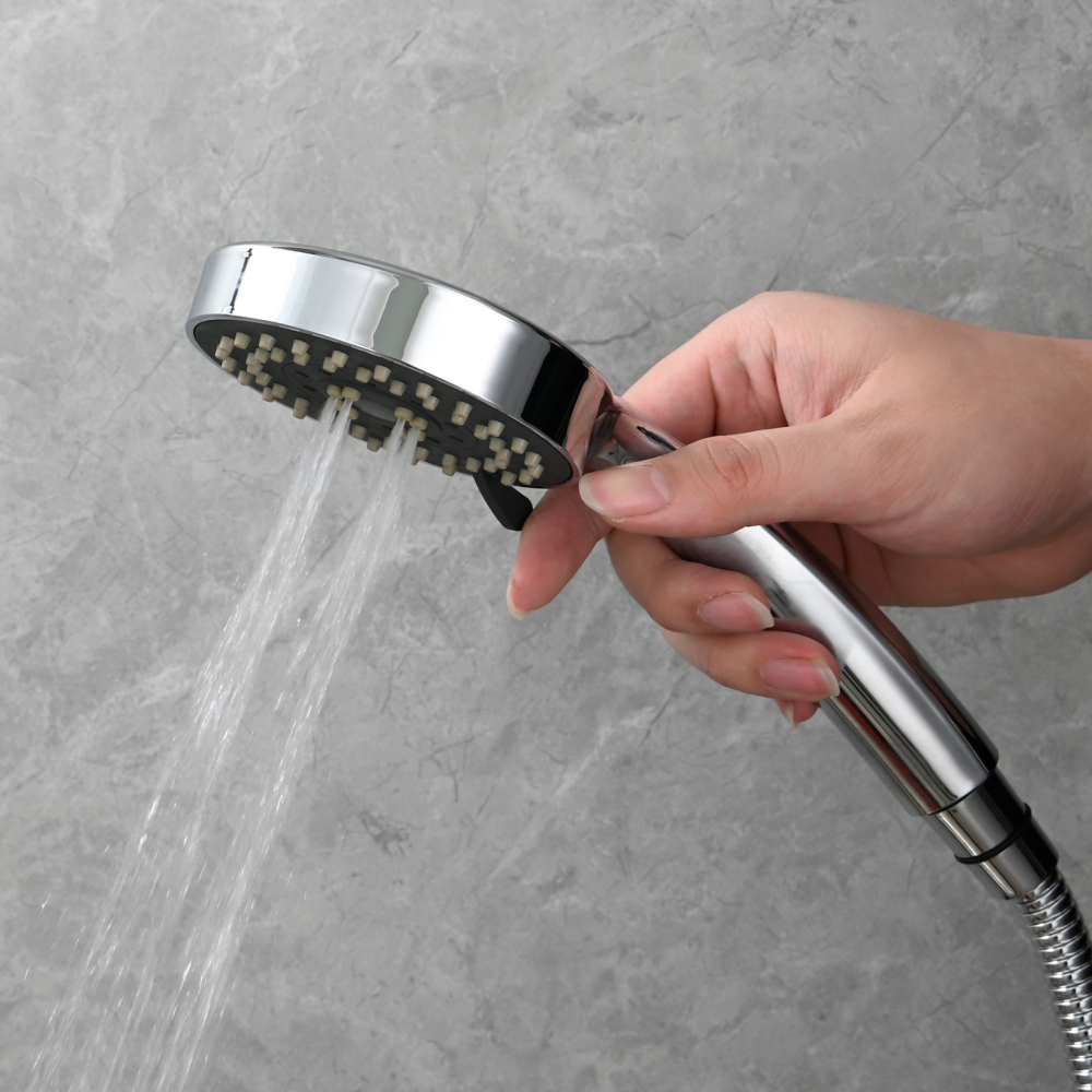 Tecmolog Brass Shower Set Bathroom Concealed Shower with Hose and Holder