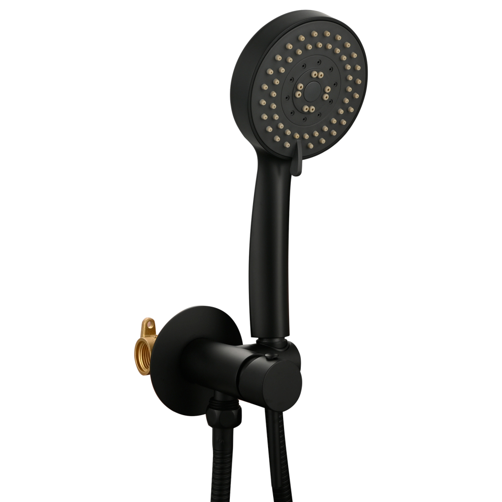 Tecmolog Brass Shower Set Bathroom Concealed Shower with Hose and Holder