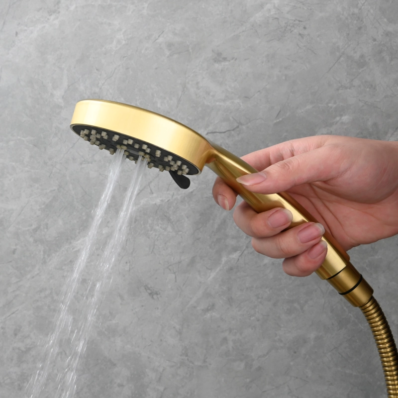 Tecmolog Brass Shower Set Bathroom Concealed Shower with Hose and Holder