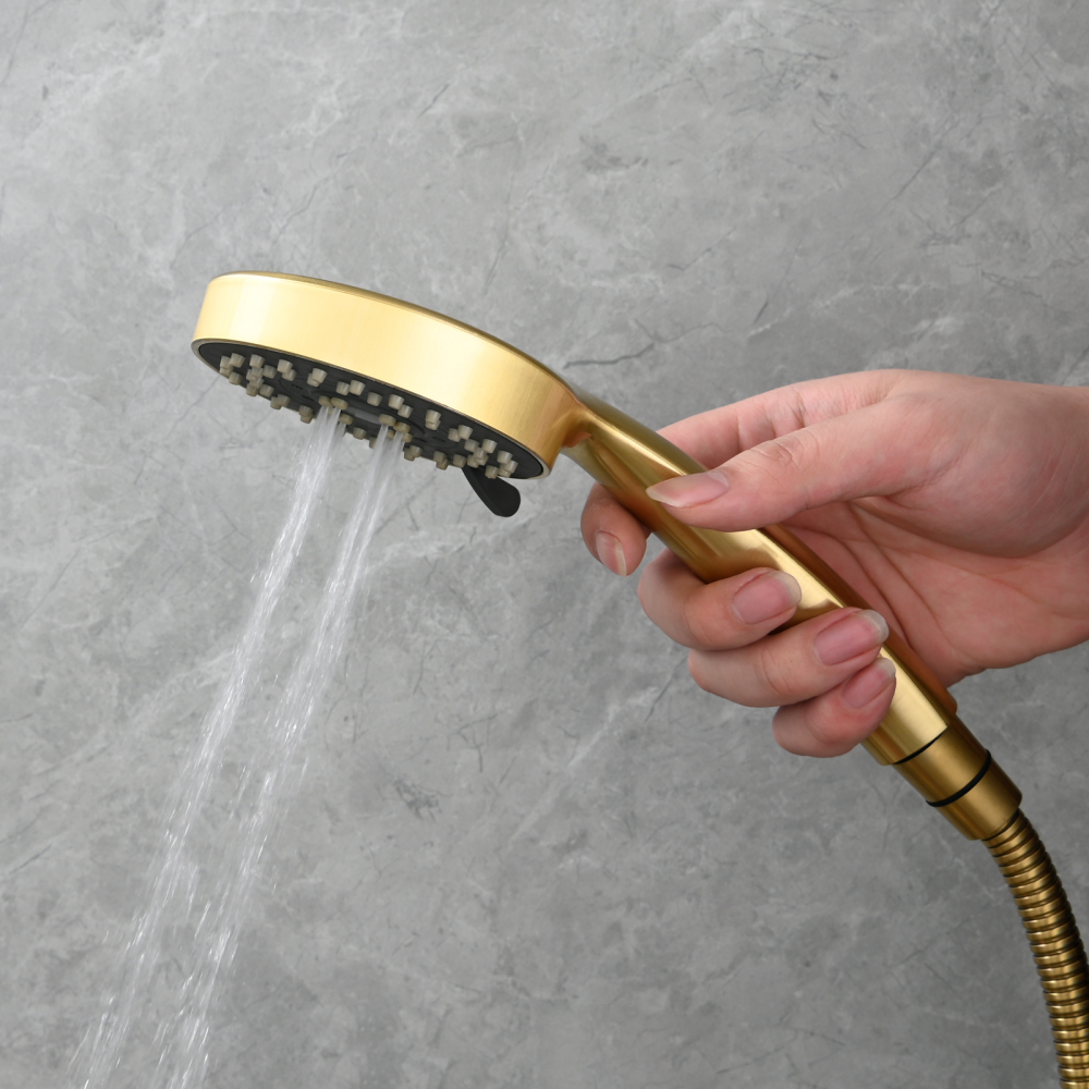 Tecmolog Brass Shower Set Bathroom Concealed Shower with Hose and Holder