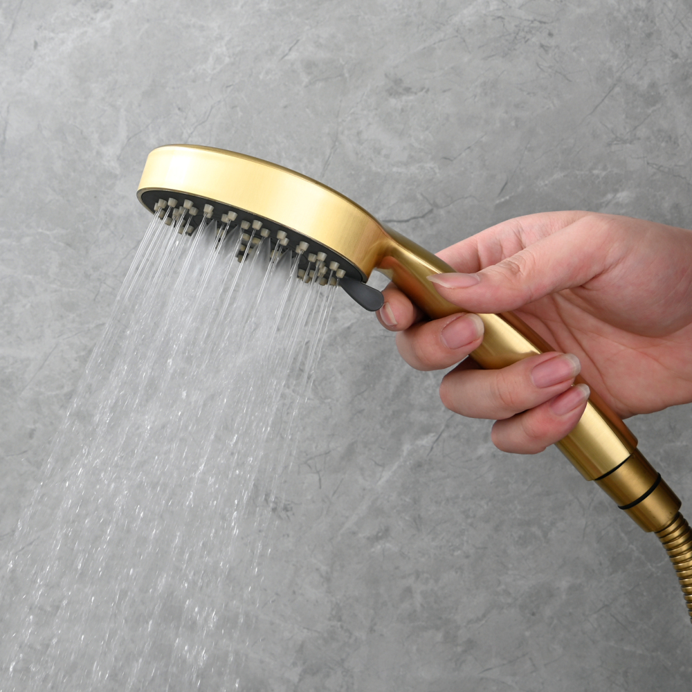 Tecmolog Brass Shower Set Bathroom Concealed Shower with Hose and Holder