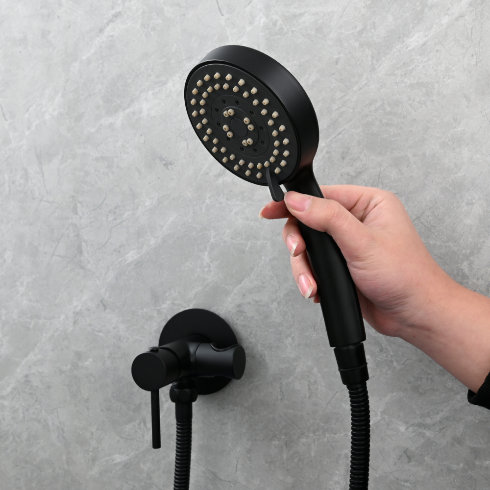 Tecmolog Brass Shower Set Bathroom Concealed Shower with Hose and Holder