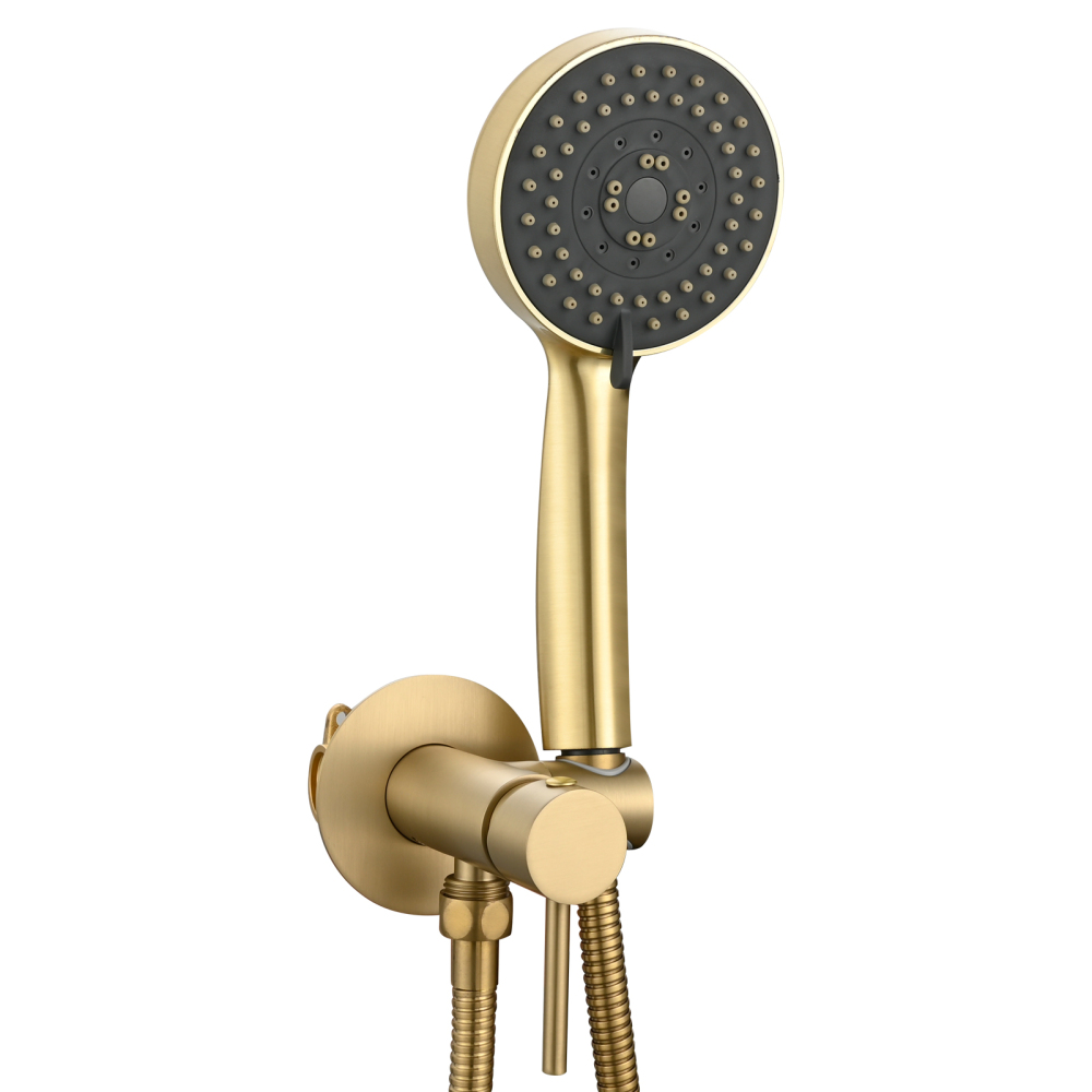 Tecmolog Brass Shower Set Bathroom Concealed Shower with Hose and Holder