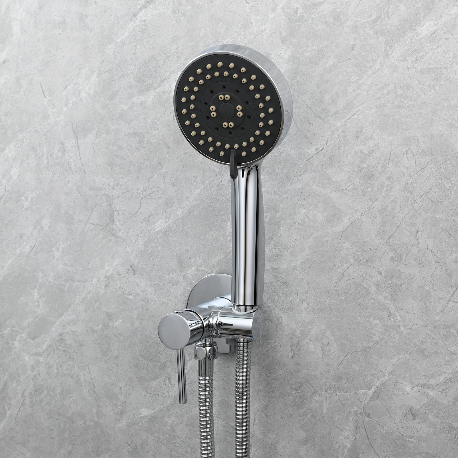 Tecmolog Brass Shower Set Bathroom Concealed Shower with Hose and Holder