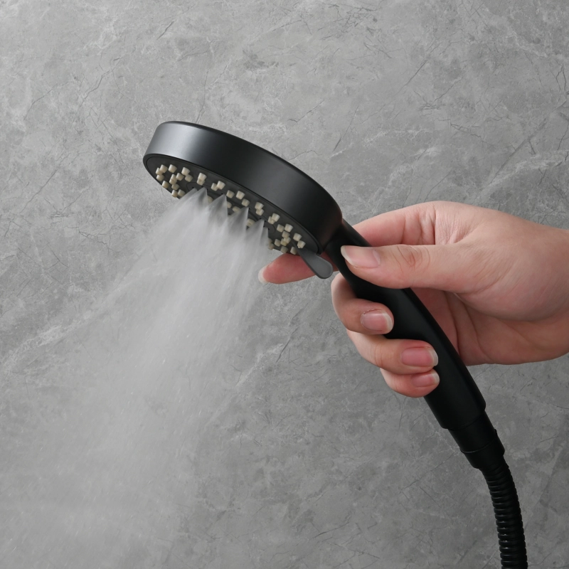 Tecmolog Brass Shower Set Bathroom Concealed Shower with Hose and Holder