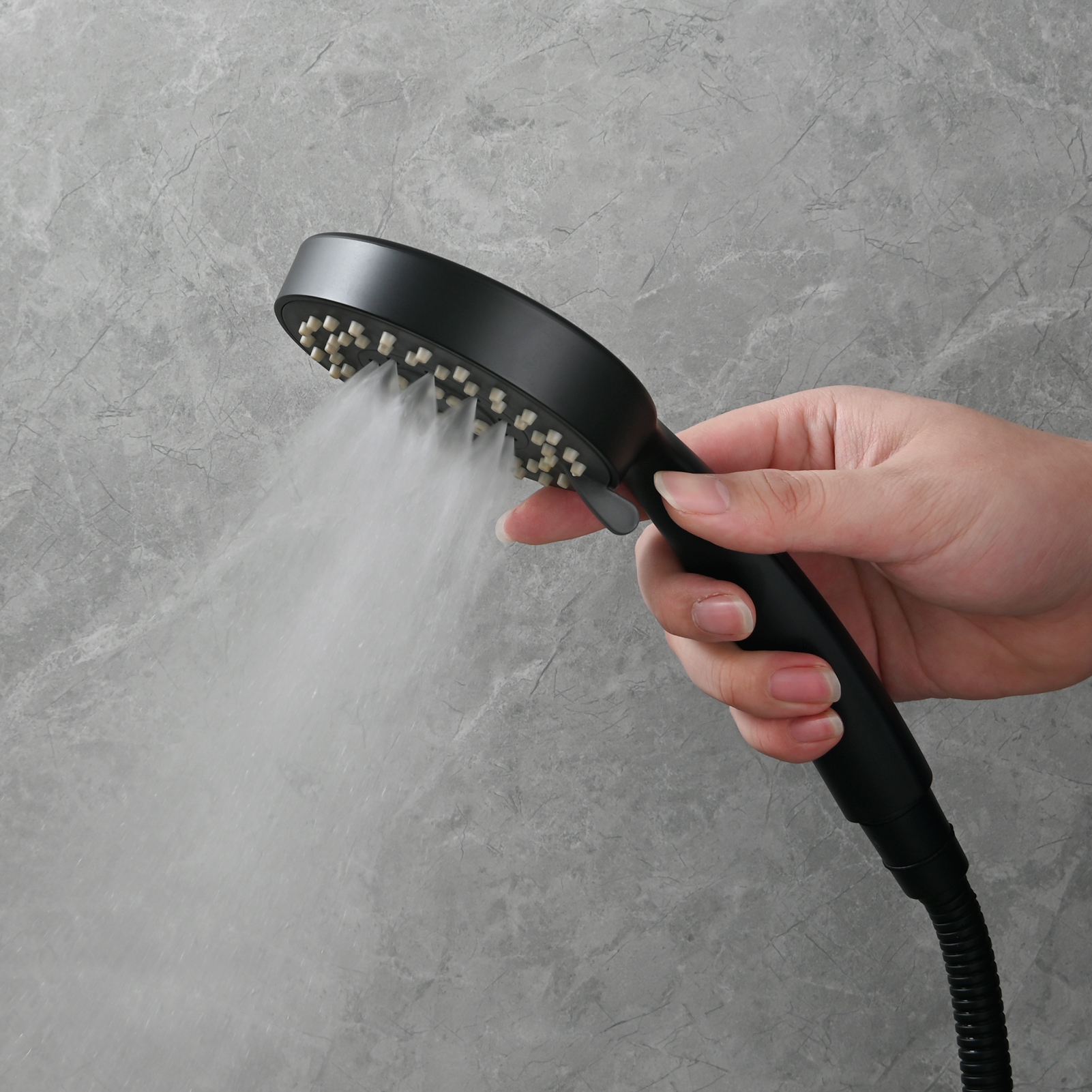 Tecmolog Brass Shower Set Bathroom Concealed Shower with Hose and Holder