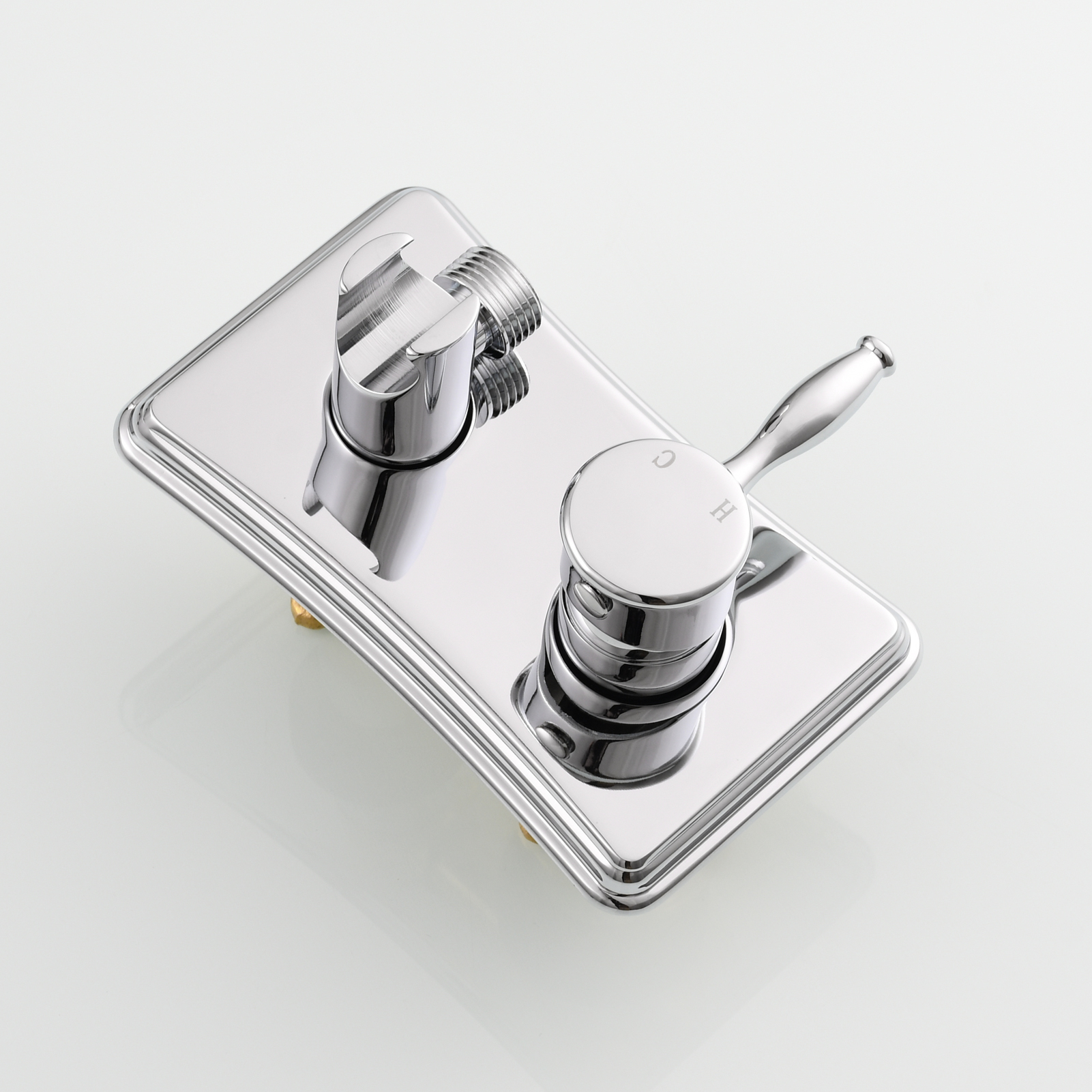 Tecmolog Handheld Bidet Sprayer Set Stainless Steel Bathroom Cloth Diaper Sprayer Shattaf for Toilet Warm Water, Black/Brushed Nickel