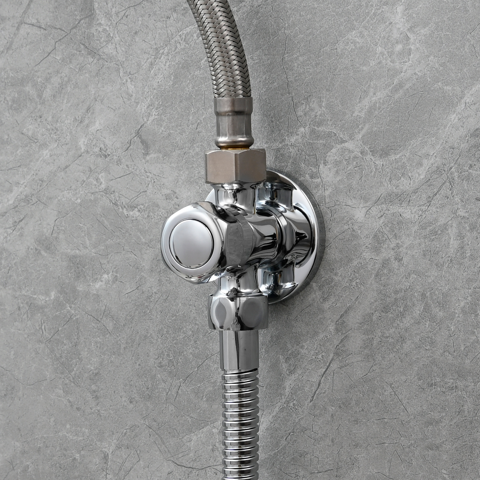 Tecmolog Handheld Bidet Sprayer Set, Stainless Steel Shattaf, Cloth Diaper Sprayer for Toilet WS024F2
