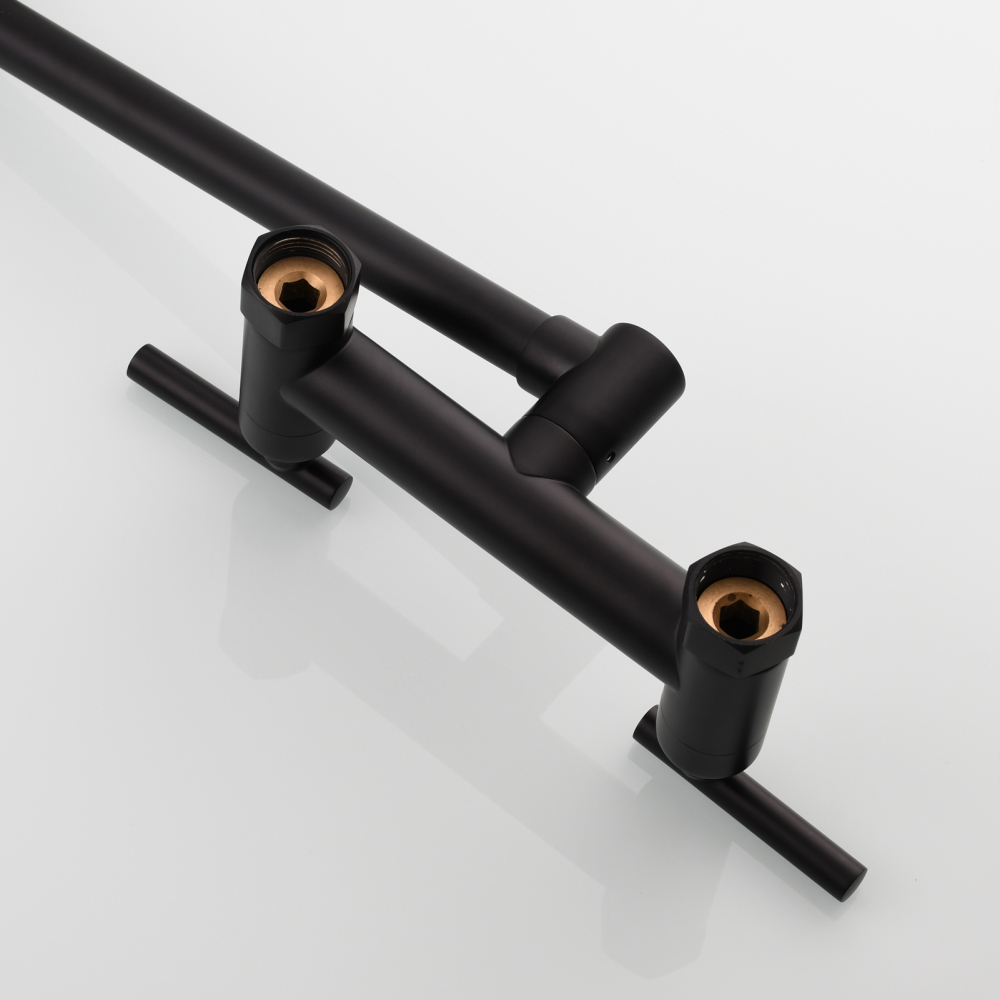 Tecmolog Brass Rotatable Fold Kitchen Faucet Dual Function Wall Faucet